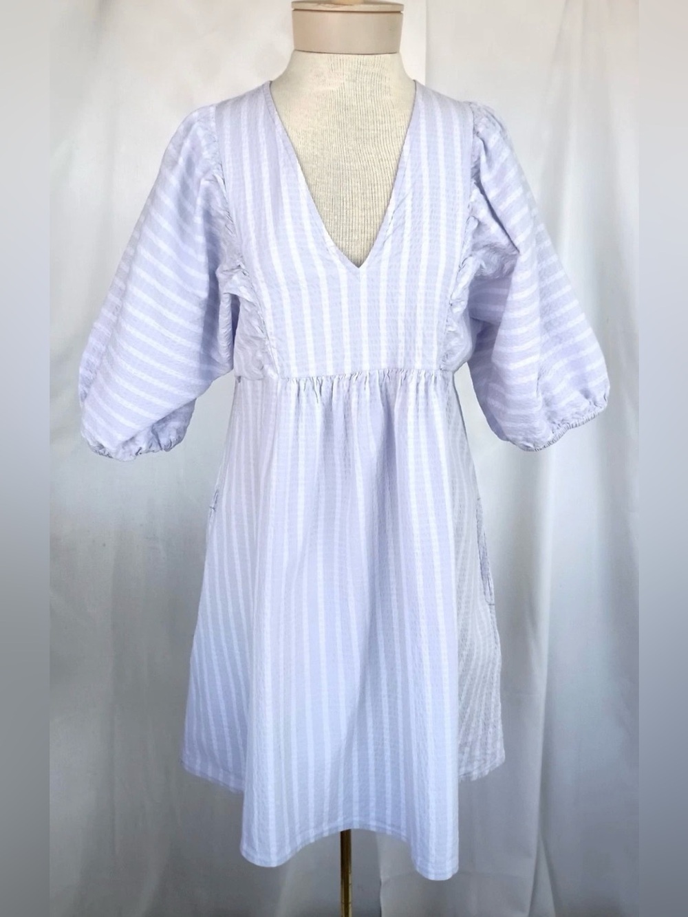 Target A New Day Light Blue Babydoll V-Neck Dress size L